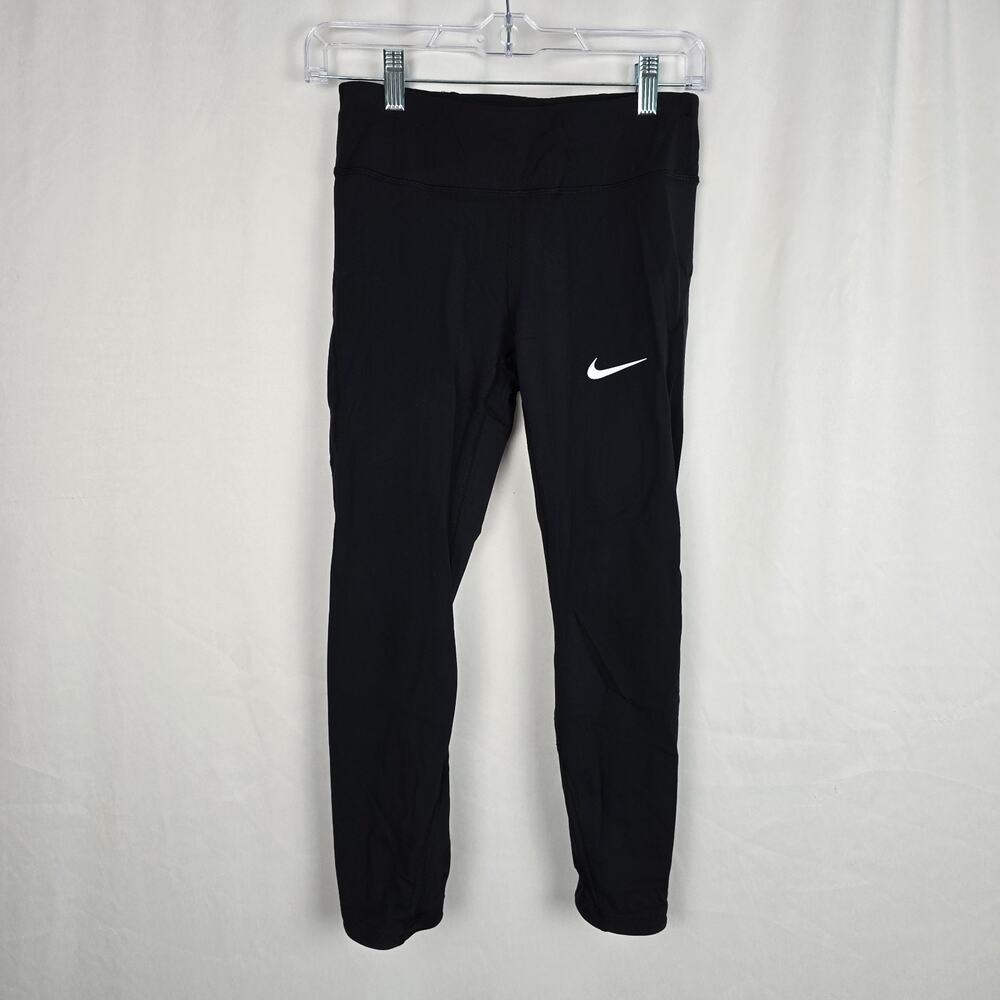 Nike Dri-Fit Jogging Pants Women's S Black Zipper Media Pocket Drawstring